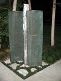 1992 6'-tall Untitled Kryptos Piece, in private sculpture garden in California in 2003